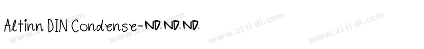 Altinn DIN Condense字体转换